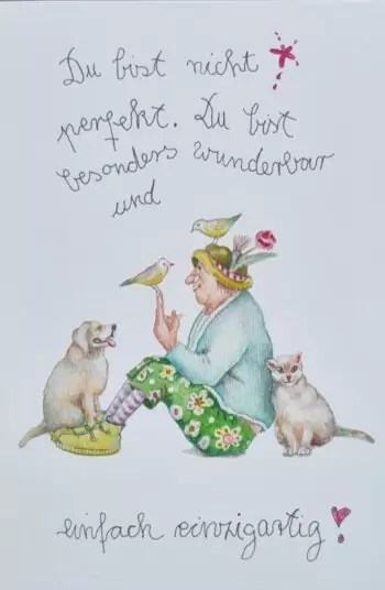 Christina Thrän Freut euch Briefkarte